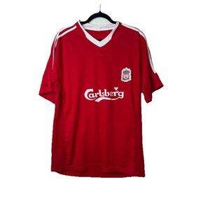 FC Liverpool Jersey Home Soccer Football Shirt Carlsberg Large XL Red Q